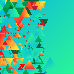 Abstract background with colour triangles in gradient style.
