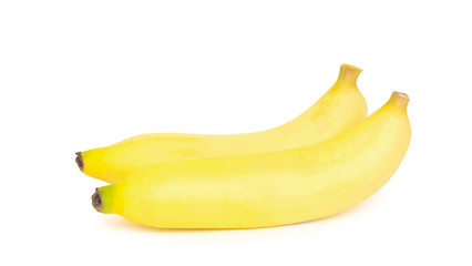 Closeup banana isolated on white background.