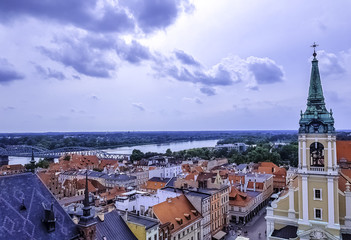 Obraz premium Aerial view of Old Town in Torun, Poland 