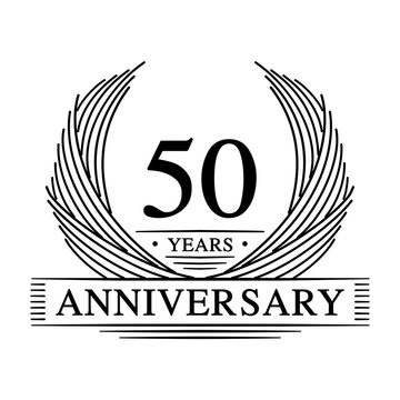 50 years design template. 50th anniversary. Vector and illustration.
