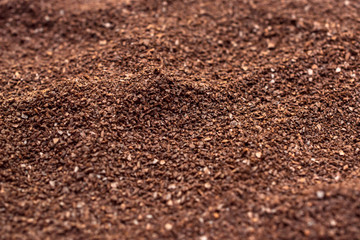 Ground coffee as abstract background.