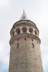 Fototapeta na wymiar The Historic Galata Tower in Istanbul