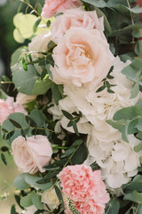 A background from a large amount of fresh flowers