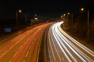 Fototapeta na wymiar motorway lights