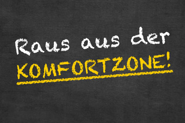 Obraz premium Raus aus der Komfortzone