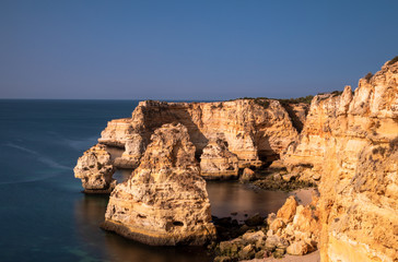 Fototapeta na wymiar Beautiful rocks at Praia da Marinha