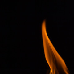 fire on black background,