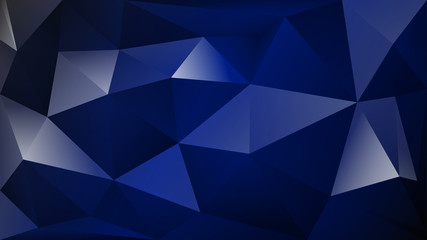 Obraz premium Abstract polygonal background of many triangles in dark blue colors