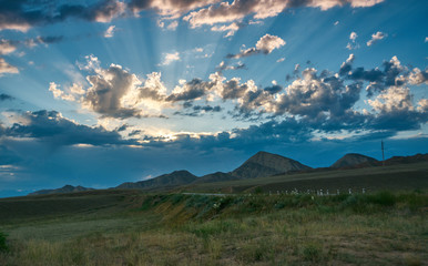 Naklejka premium Toktogul reservoir