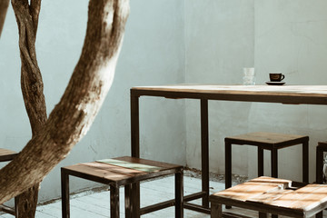 table, chair, interior, room, furniture, wood, dining, wooden, home, desk, chairs, restaurant, design, hotel, office, indoors, house, white, dinner, seat, nobody, business, isolated, kitchen, empty