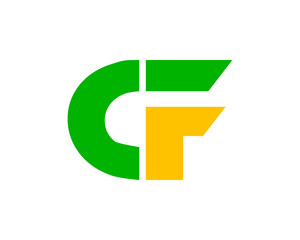 CF Letter Logo Design Template Element