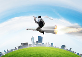 Business success and targets achievement concept.