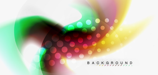 Color flowing wave, trendy liquid design template