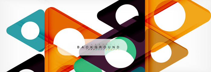 Fototapeta premium Abstract geometric background. Modern overlapping triangles. Unusual color shapes for your message. Business or tech presentation, app cover