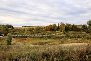 Country landscape in the fall.
