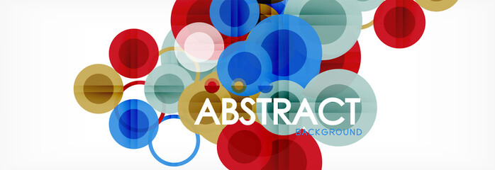 Overlapping circles design background