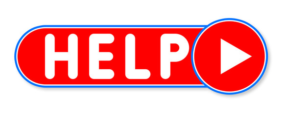 Help - white text written on a red banner on white background