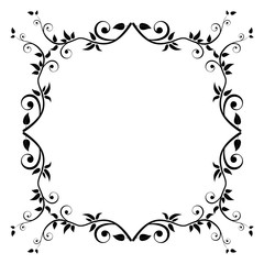 Floral swirls and flowers. Border for the cover. vector illustration
