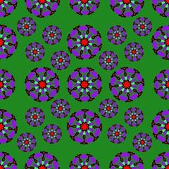 Colorful seamless floral pattern. Pattern in a swatches panel, vector EPS10