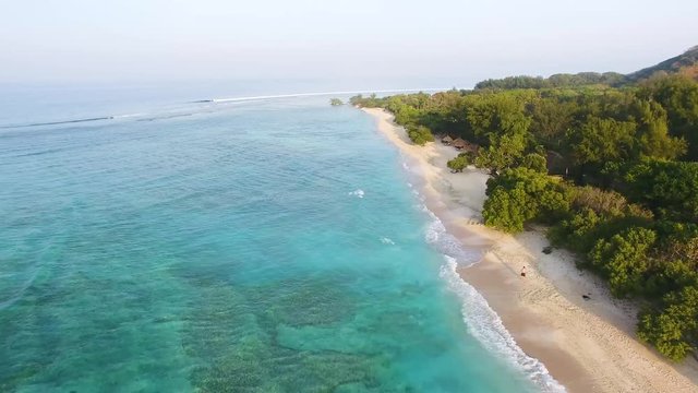4K Aerial Drone footage of Beautiful tropical Island and beach - Stock Video