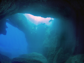 The Blue Hole in Gozo, Malta