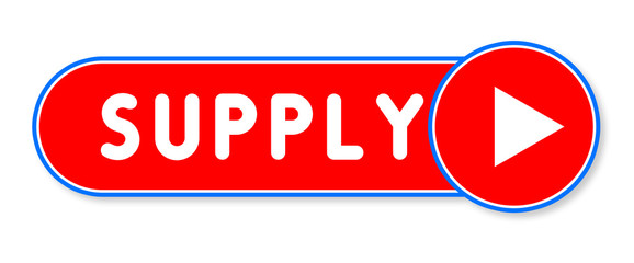 Supply - white text written on a red banner on white background