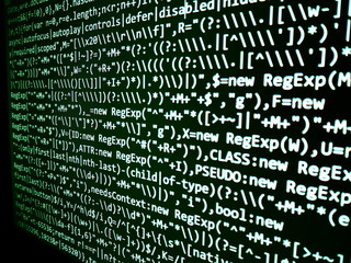 Programming code abstract screen of software developer. Computer code development.