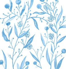 Watercolor floral wallpaper pattern or background