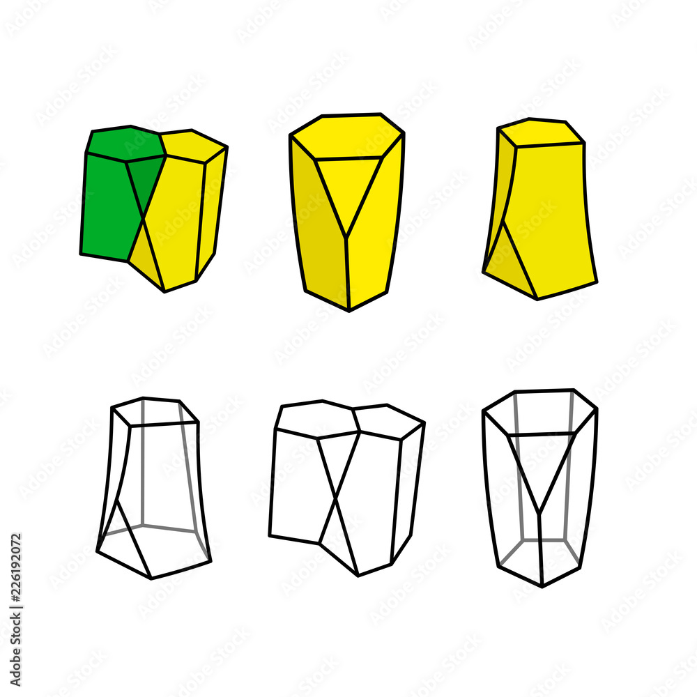 Poster scutoid vector icon, symbol. simple illustration, flat design for web or mobile app