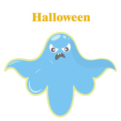 3D illustration. Halloween, blue bat