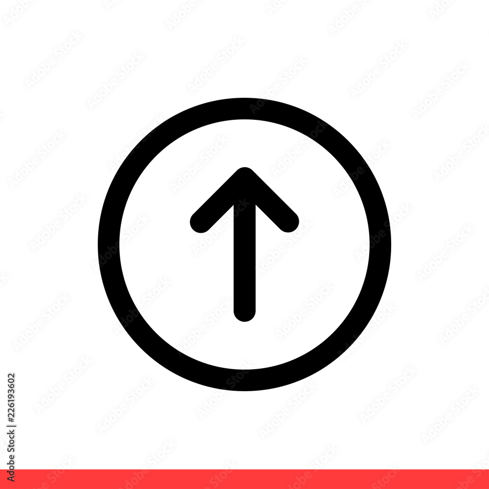Poster up arrow vector icon, upload symbol. simple, flat design for web or mobile app