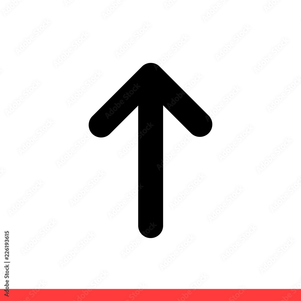 Poster up arrow vector icon, upload symbol. simple, flat design for web or mobile app