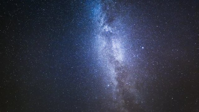 Time Lapse of moving milky way at night, Timelapse
