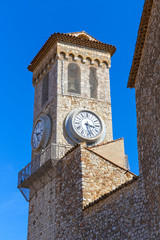 Medieval clock tower in the old district of Cannes, France