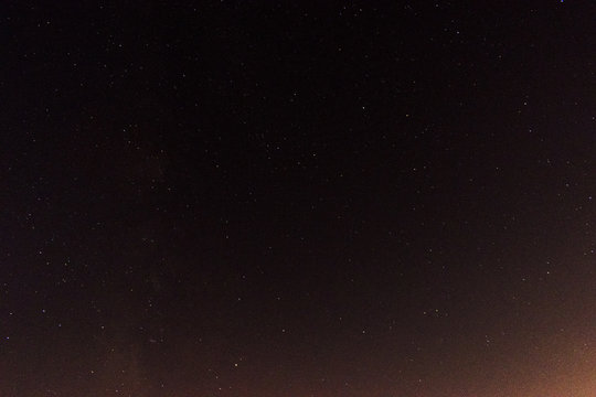 Many stars in the sky over a summer night.