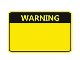 Blank Rectangle Warning Sign