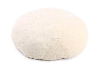 Fototapeta na wymiar Raw dough isolated on white background