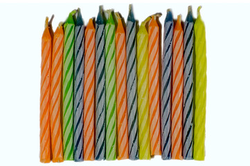 Collection of multicolored candles