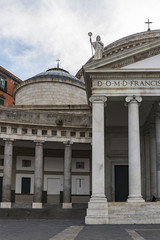 Fototapeta premium View of Piazza del Plebiscito in Naples,Italy