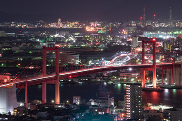 Fototapeta premium 都市夜景【福岡県北九州市】