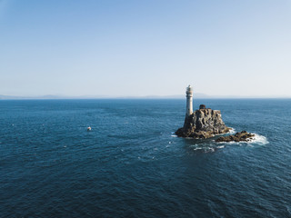 Fastnet lighthouse at summer