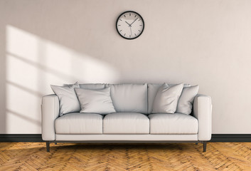 Living room interior in modern style, 3d render