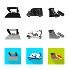 Vector illustration of laundry and clean logo. Set of laundry and clothes stock vector illustration.