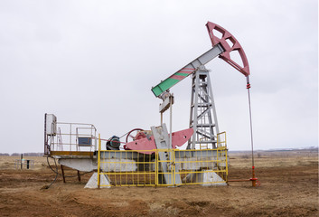 Fototapeta na wymiar Oil pump. Oil industry equipment.