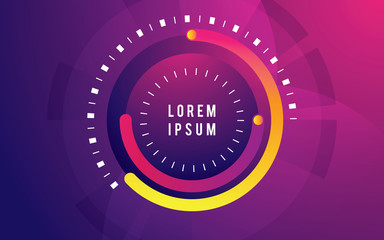 Modern geometric background. Technology shape composition. vector illustration.