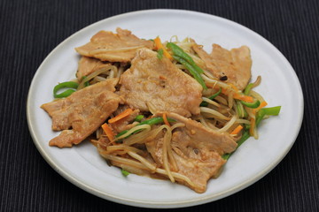 豚肉もやし炒め
