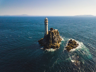 Fastnet lighthouse at summer
