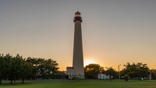 Cape May, New Jersey, Lighthouse Sunset Timelapse Video
