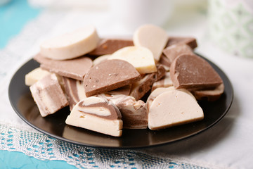 Dish with various types of halva