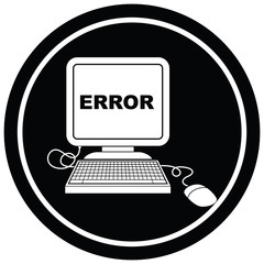 computer error circular symbol